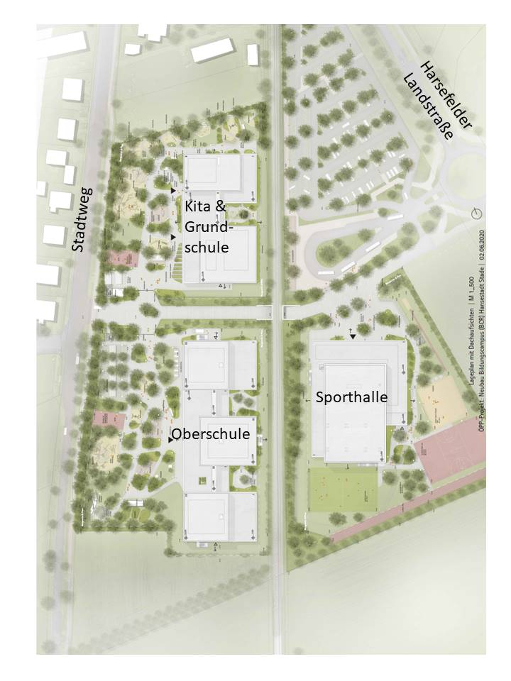 Lageplan einer Spielanlage